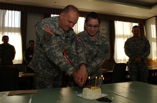 Rainbow Division Soldiers Celebrate Guard Birthday
