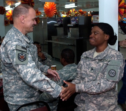 Rainbow Commander Visits Troops in Kuwait