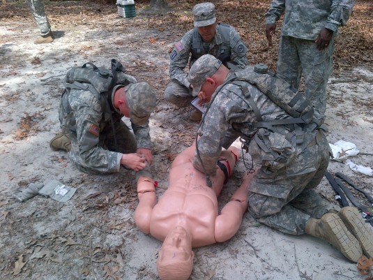 69th Soldiers conduct medical tasks during AT