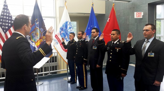 New Army Guard Officers Take the Oath