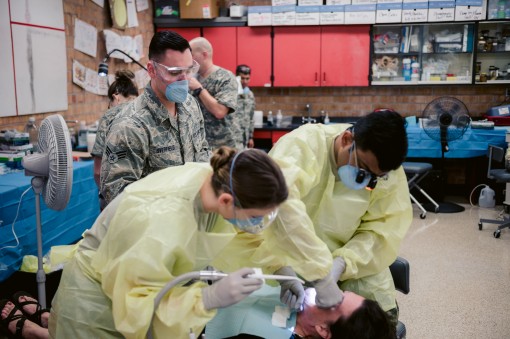 Airmen Support Dental Checks as part of Training