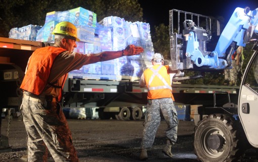 NY state defense force helps with donated supplies