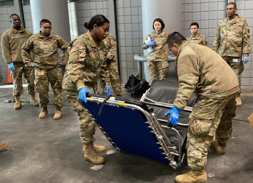 Soldiers Set up Javits Center 